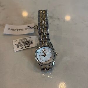 NWT Michael Kors Petite Lexington Pavé Two-Tone Watch